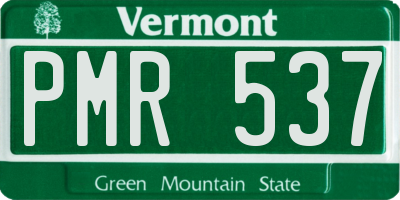 VT license plate PMR537