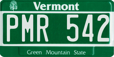 VT license plate PMR542