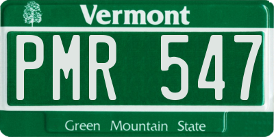VT license plate PMR547