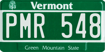 VT license plate PMR548