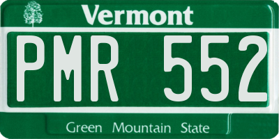 VT license plate PMR552