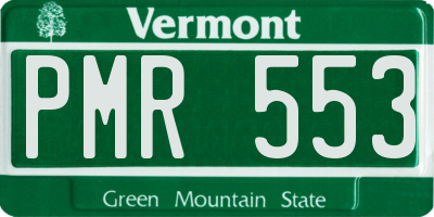 VT license plate PMR553