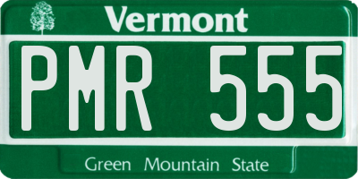 VT license plate PMR555