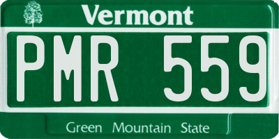 VT license plate PMR559