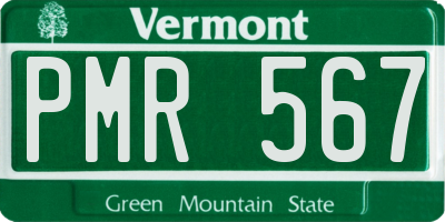 VT license plate PMR567