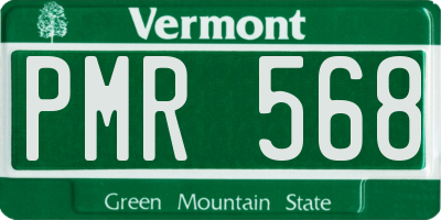 VT license plate PMR568