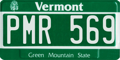 VT license plate PMR569