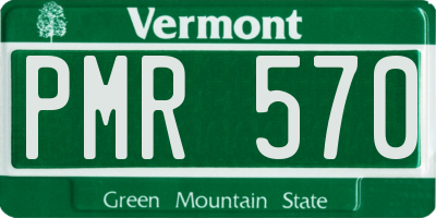 VT license plate PMR570
