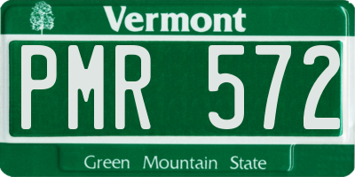 VT license plate PMR572