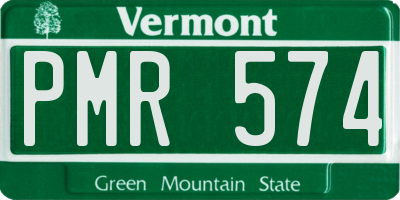 VT license plate PMR574