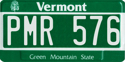 VT license plate PMR576