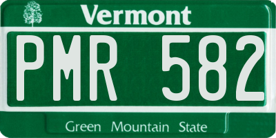 VT license plate PMR582