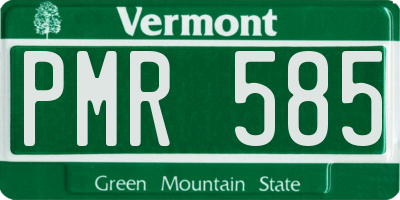 VT license plate PMR585