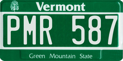 VT license plate PMR587