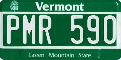 VT license plate PMR590