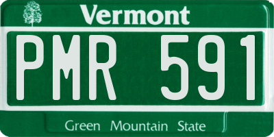 VT license plate PMR591