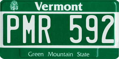 VT license plate PMR592