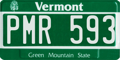VT license plate PMR593