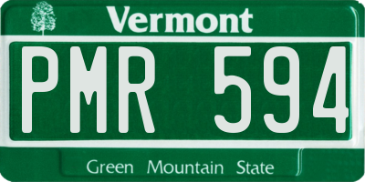 VT license plate PMR594