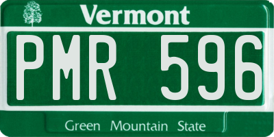 VT license plate PMR596