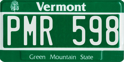 VT license plate PMR598