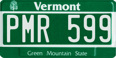 VT license plate PMR599