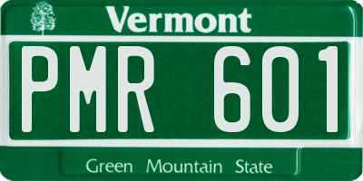 VT license plate PMR601