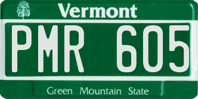 VT license plate PMR605