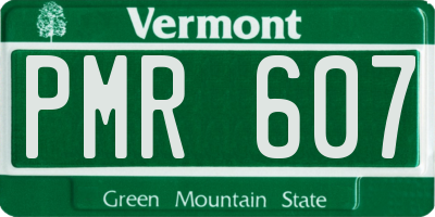 VT license plate PMR607