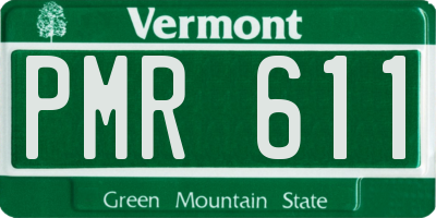 VT license plate PMR611