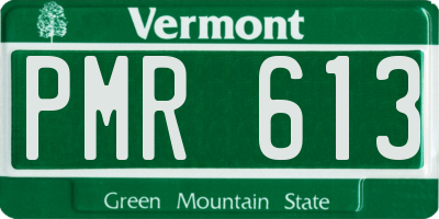 VT license plate PMR613