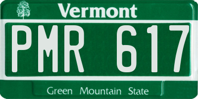 VT license plate PMR617