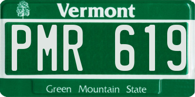 VT license plate PMR619
