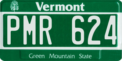 VT license plate PMR624