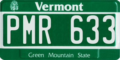 VT license plate PMR633