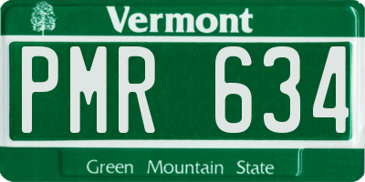 VT license plate PMR634