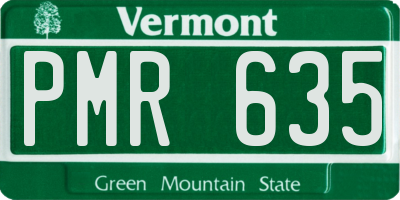 VT license plate PMR635