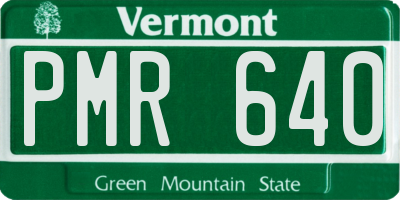 VT license plate PMR640