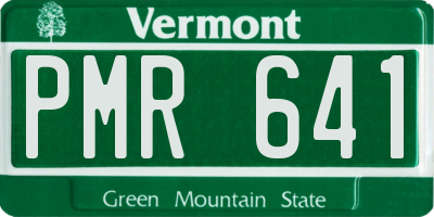 VT license plate PMR641