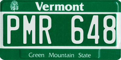 VT license plate PMR648