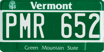 VT license plate PMR652