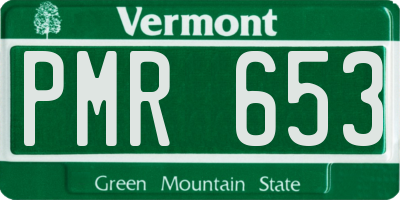 VT license plate PMR653