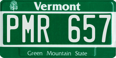 VT license plate PMR657