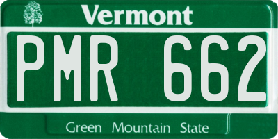 VT license plate PMR662