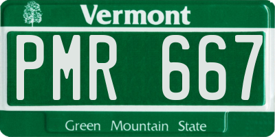 VT license plate PMR667