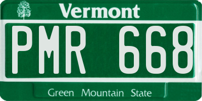 VT license plate PMR668