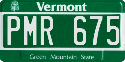 VT license plate PMR675