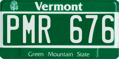 VT license plate PMR676