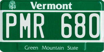 VT license plate PMR680