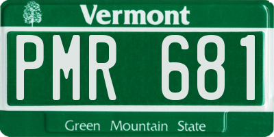 VT license plate PMR681
